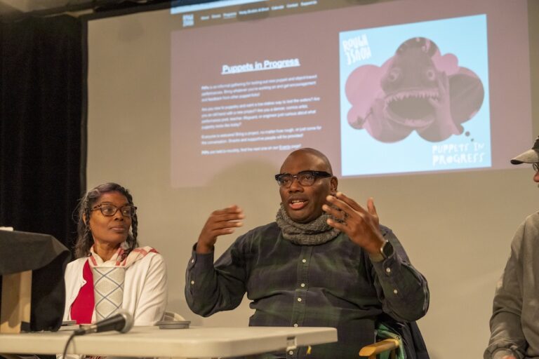 Photo:  

Performances, Exhibitions, Symposium & Master Puppetry Classes at THE CHICAGO INTERNATIONAL PUPPET THEATER FESTIVAL 
Blair Thomas, Artistic Director & Founder
Sandy Gerding, Executive Director
 
January 21- February 1, 2026
 
Photograph by Richard Termine
© 2026 RICHARD TERMINE.
