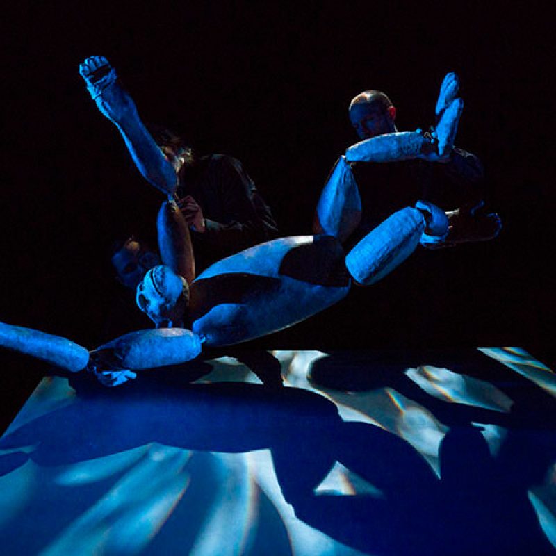 Photo: Chimpanzee
Created and Directed by Nick Lehane
Puppeteers: Rowan Magee, Andy Manjuck, and Emma Wiseman
Lighting Designer: Marika Kent
Associate Lighting Designer: Ayumu “Poe” Saegusa
Sound Designer: Kate Marvin
Associate Sound Designer: Avery Orvis
Puppet and Scenic Designer: Nick Lehane
Stage Manager: Mariah Plante; performance photographed: Thursday, March 7, 2019; 7:00 PM at  HERE Arts Center,145 Sixth Ave. NYC; Photograph: © 2019 RICHARD TERMINE.
PHOTO CREDIT - Richard Termine